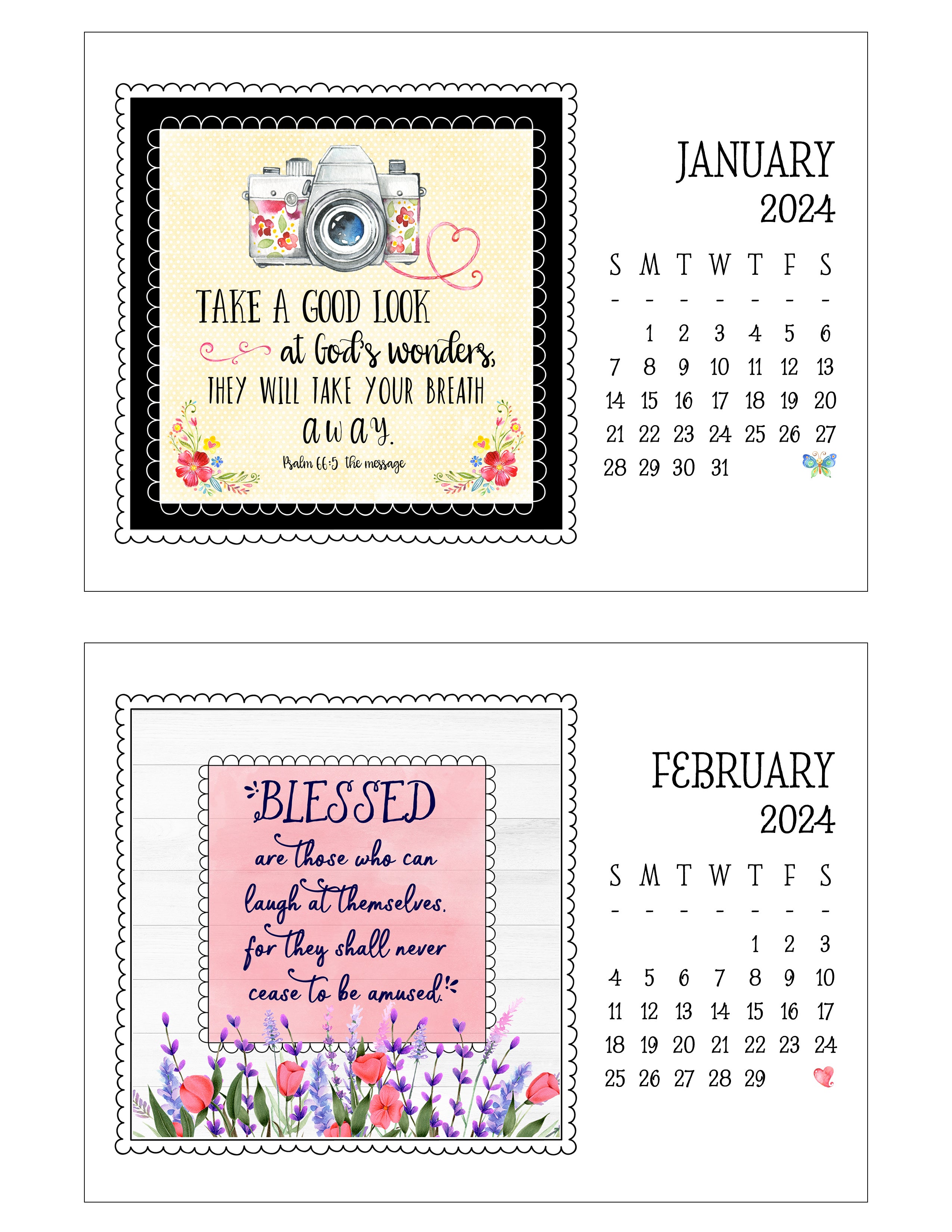 2024 Little Lift Calendar (Refill)