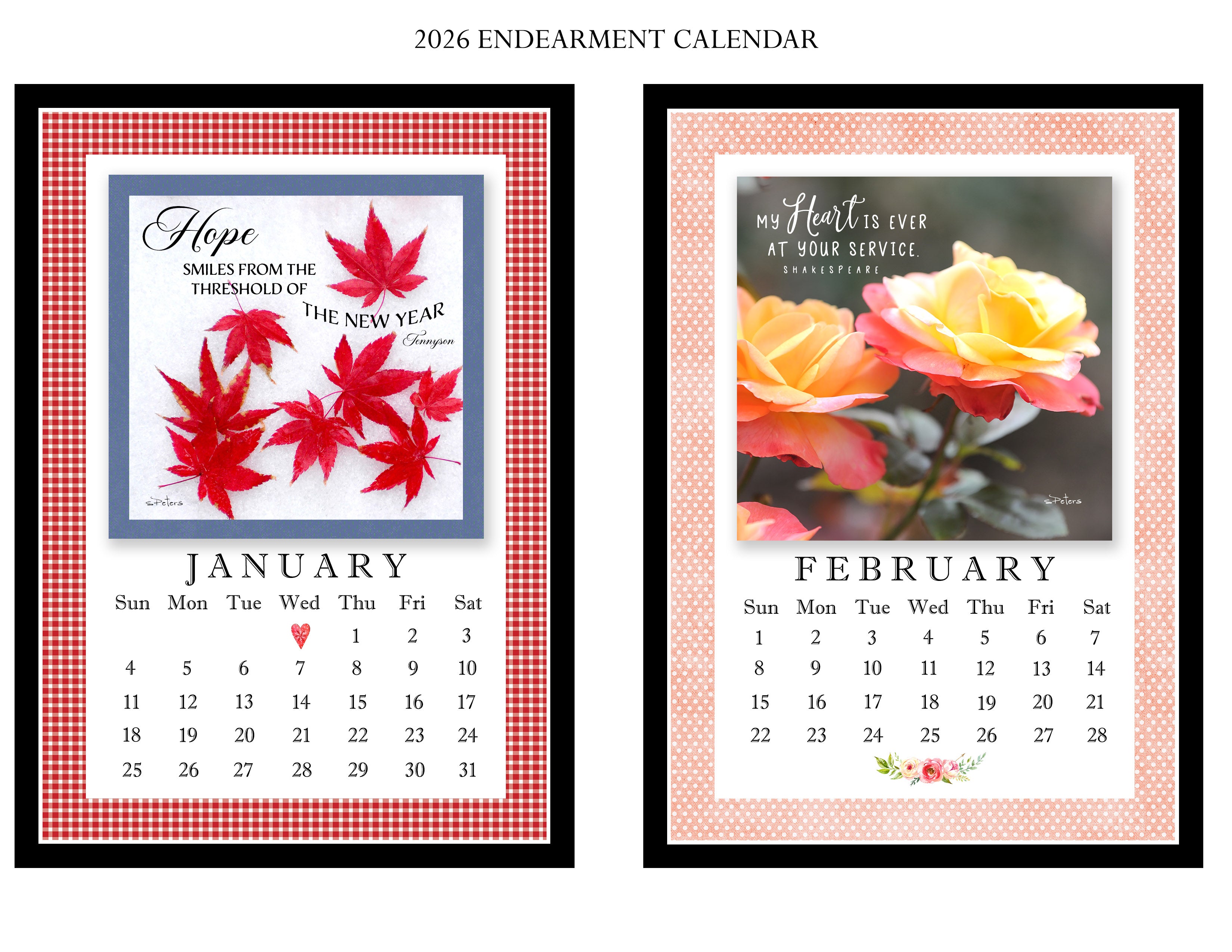 2026 Endearment Calendar (Refill)