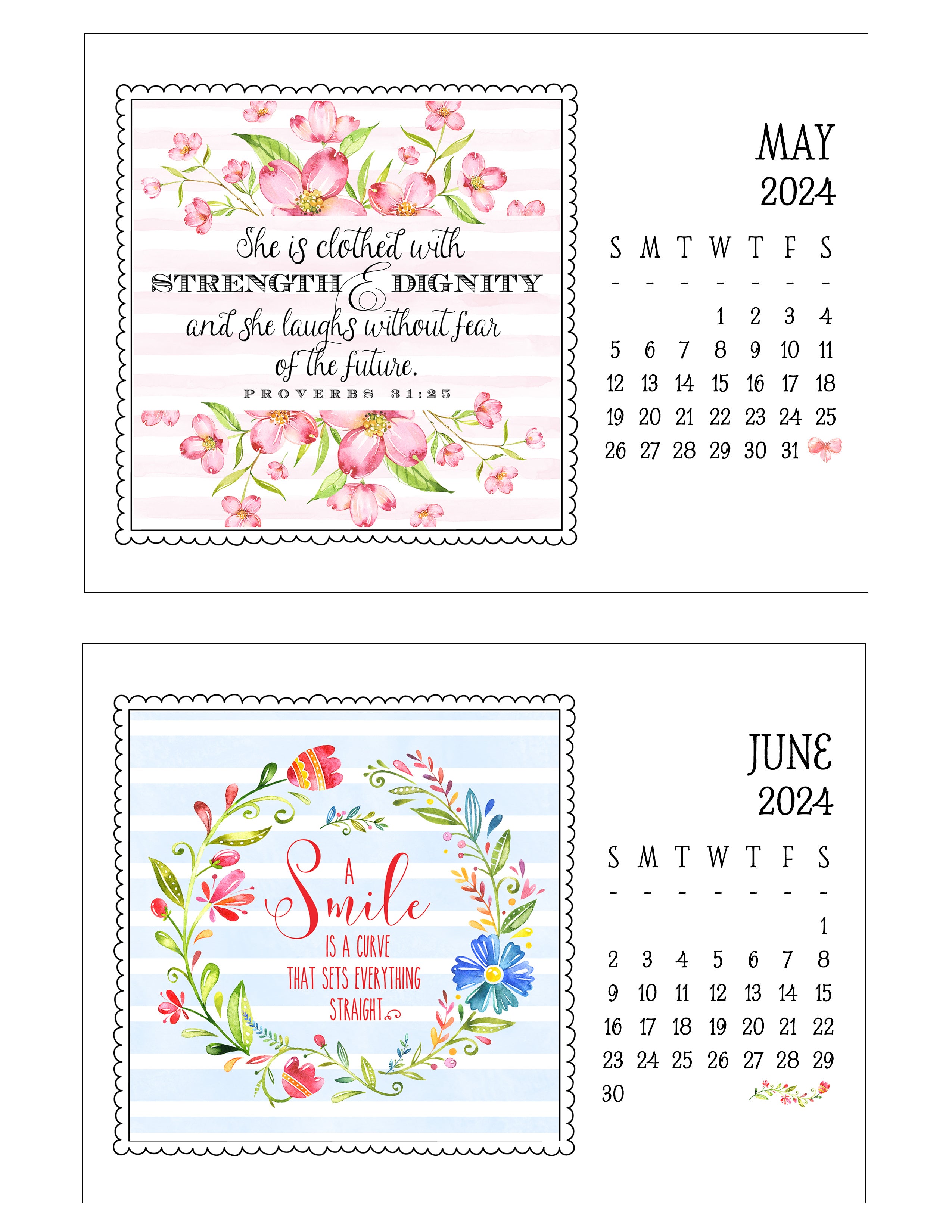 2024 Little Lift Calendar (Refill)