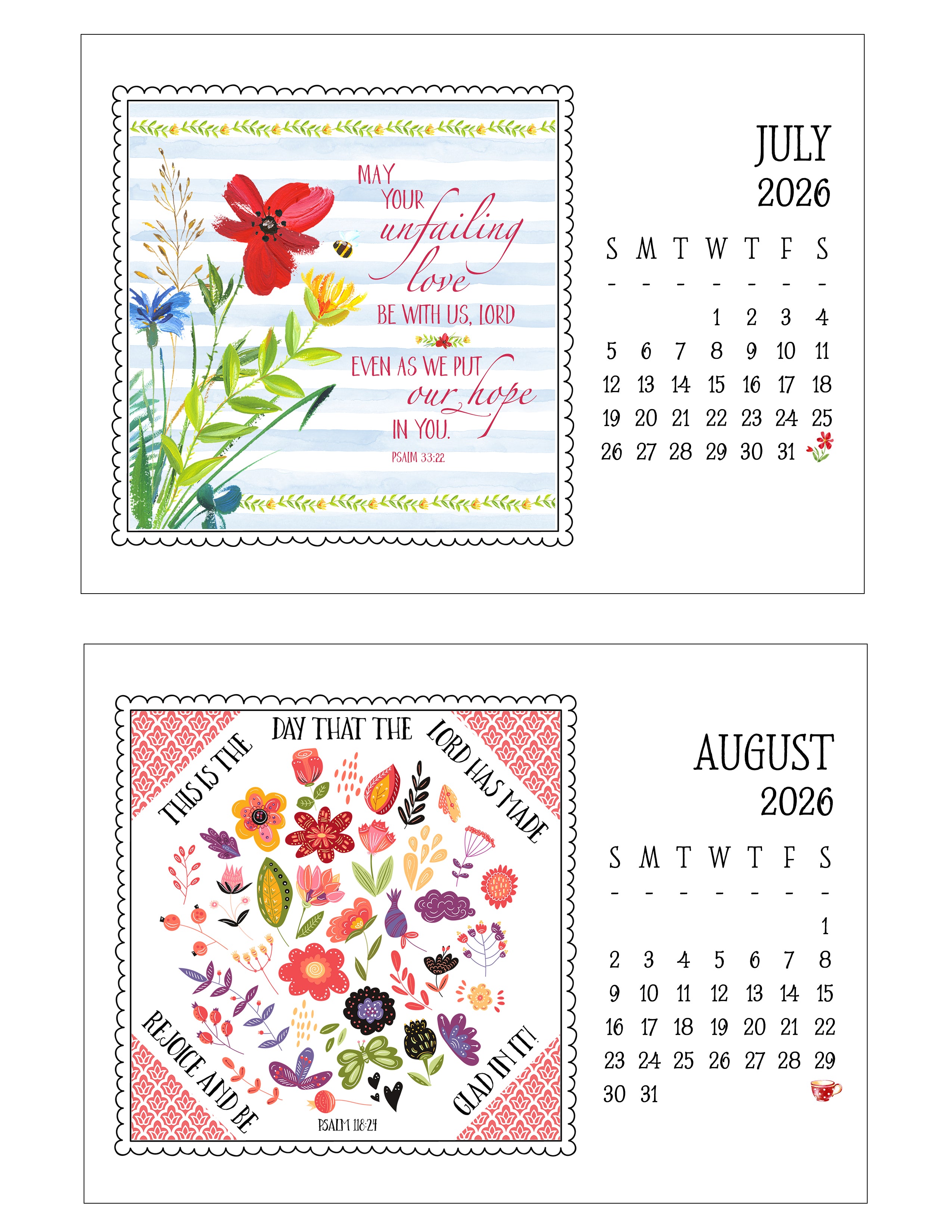 2026 Little Lift Calendar (Refill)