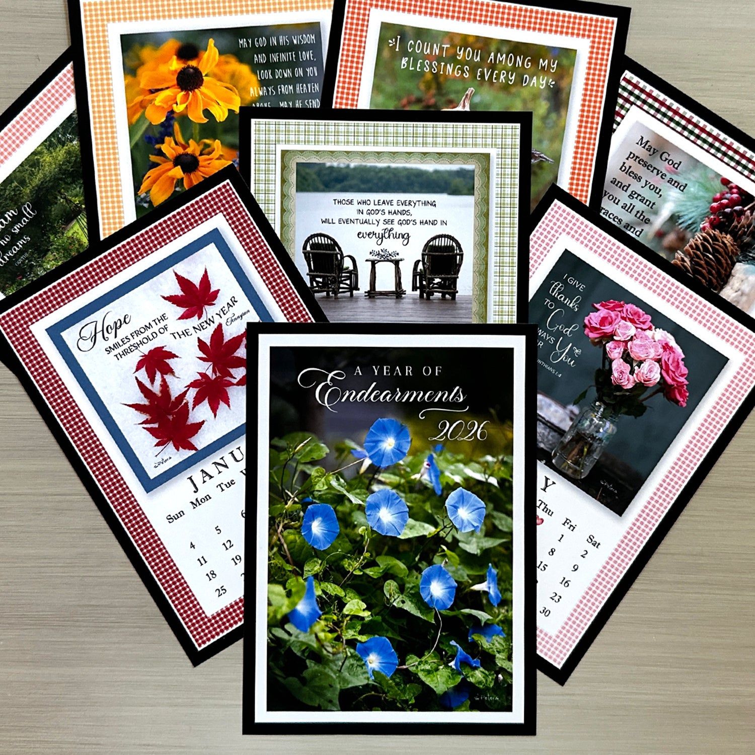 2026 Endearment Calendar with 5x7 Acrylic Frame