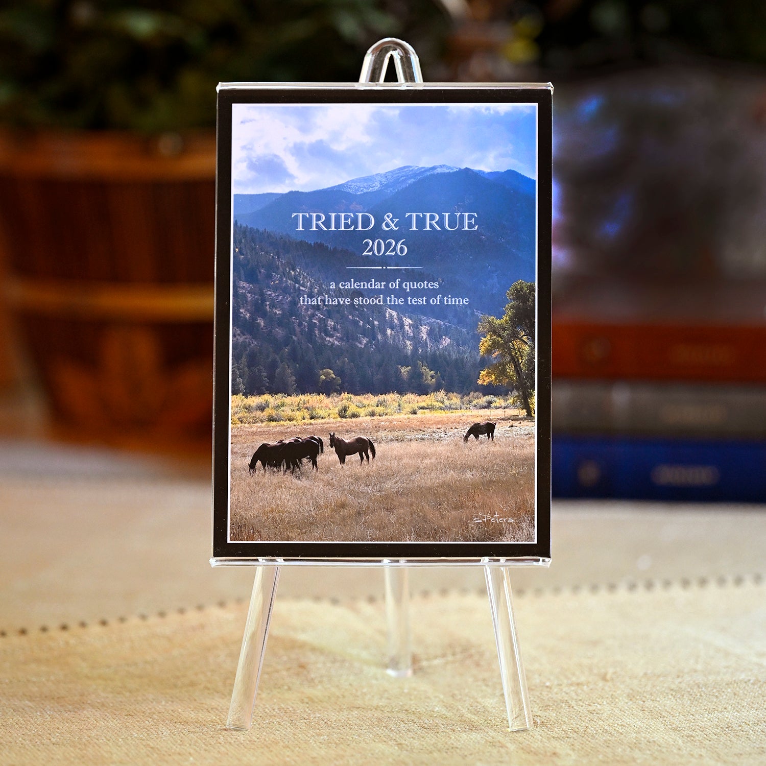 2026 Tried and True Calendar with 5x7 Acrylic Easel Frame