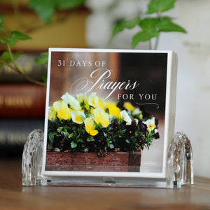 31 Days of Prayers for You Boxed Mini Print Collection w Acrylic Holder