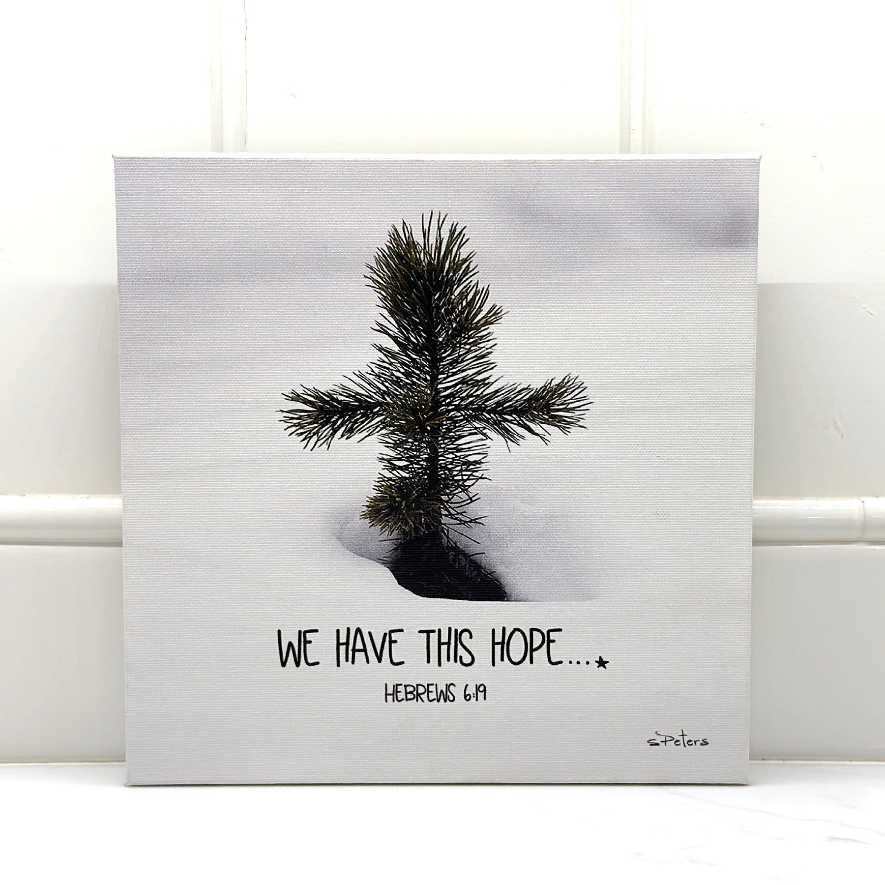 Pine Cross - 8x8 Canvas Print