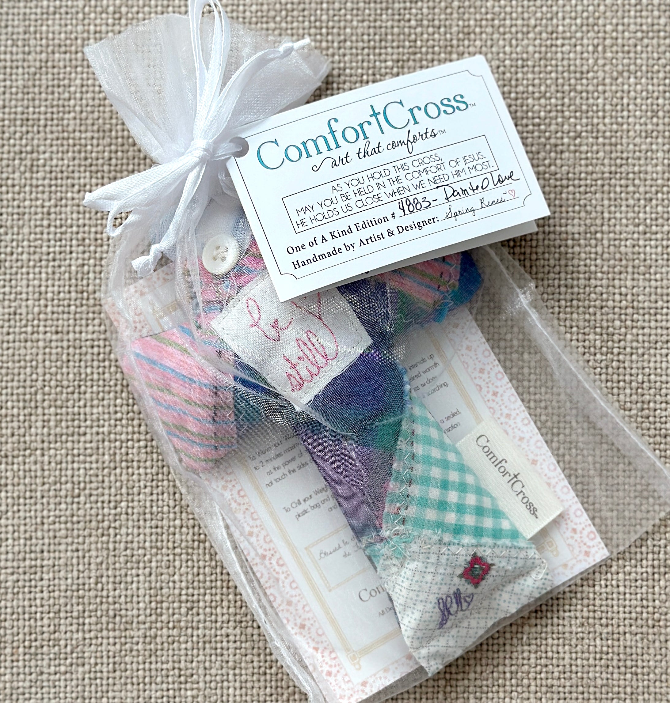 Comfort Cross-Painted Love (Psalm 46:10) Lavender Scent