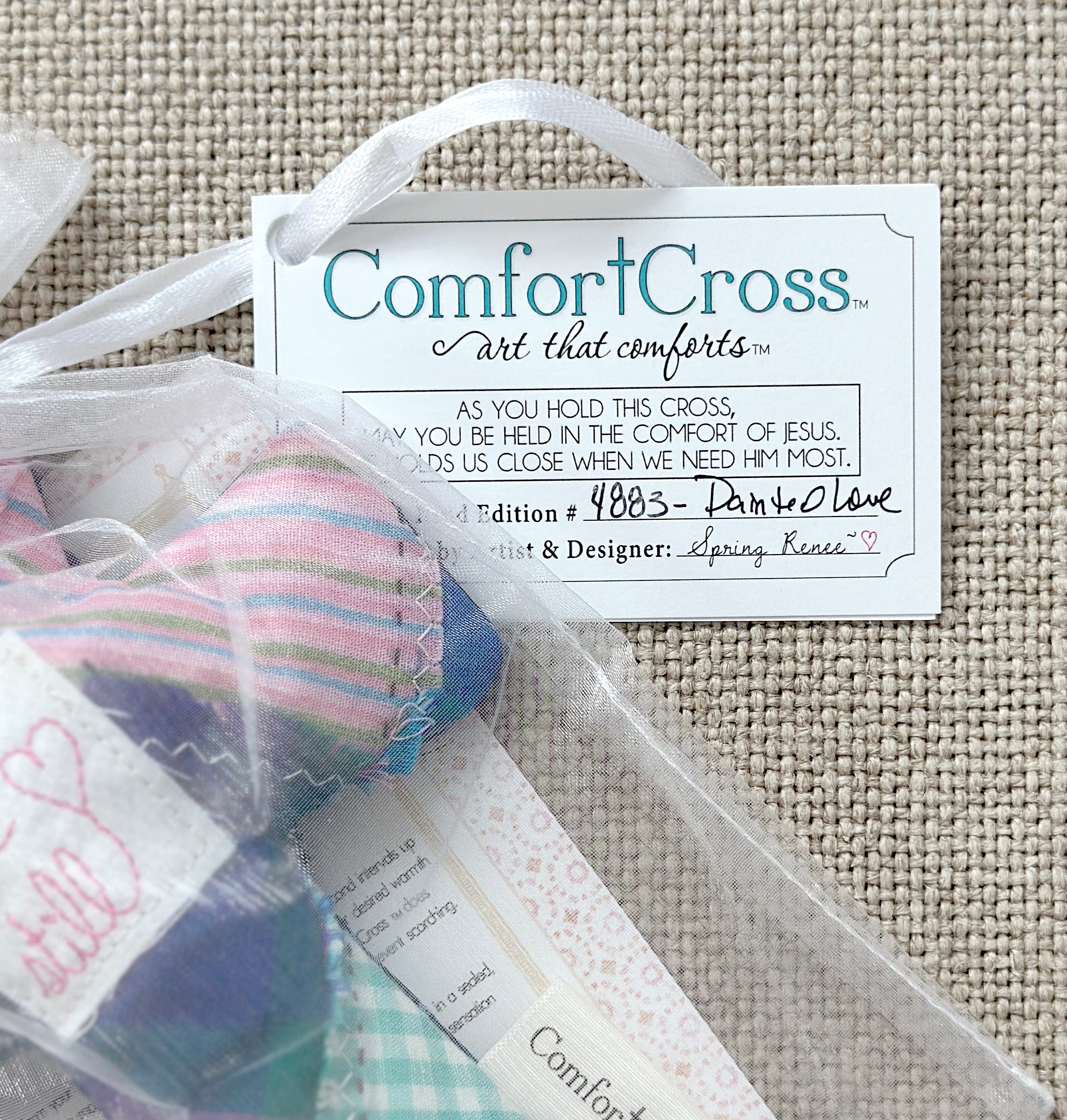 Comfort Cross-Painted Love (Psalm 46:10) Lavender Scent