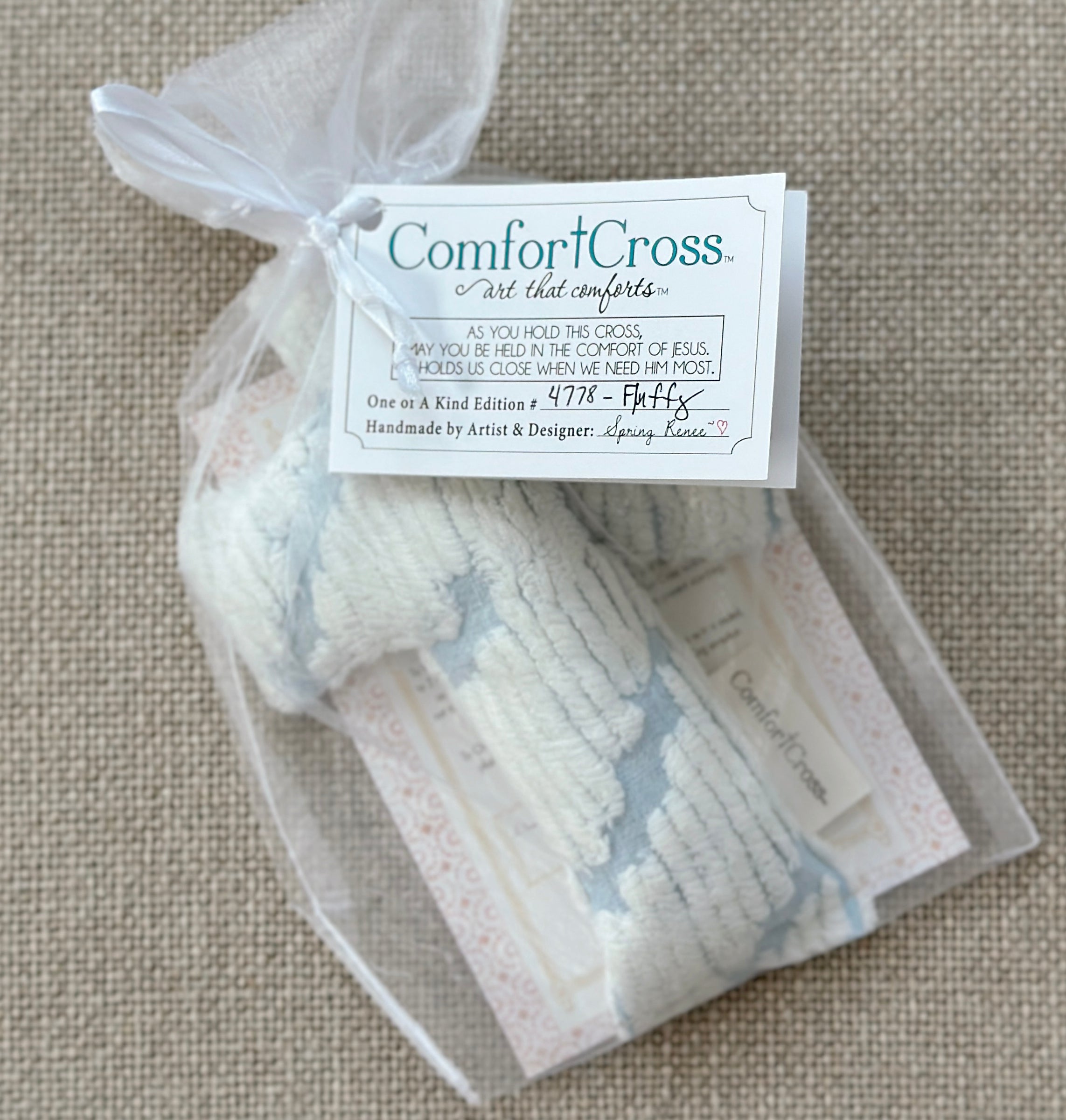 Comfort Cross-Fluffy (The Serenity Prayer) Lavender Scent