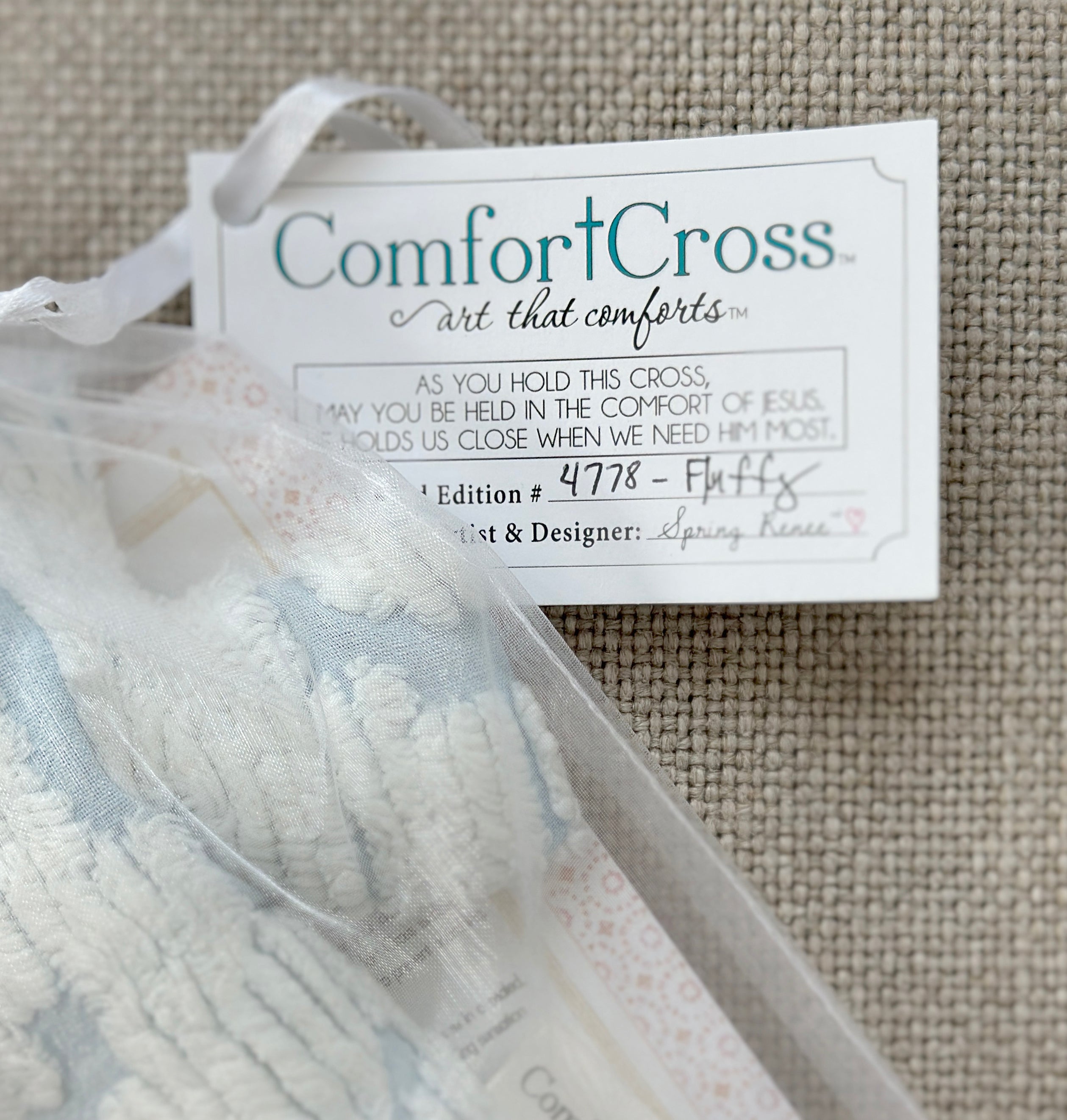 Comfort Cross-Fluffy (The Serenity Prayer) Lavender Scent