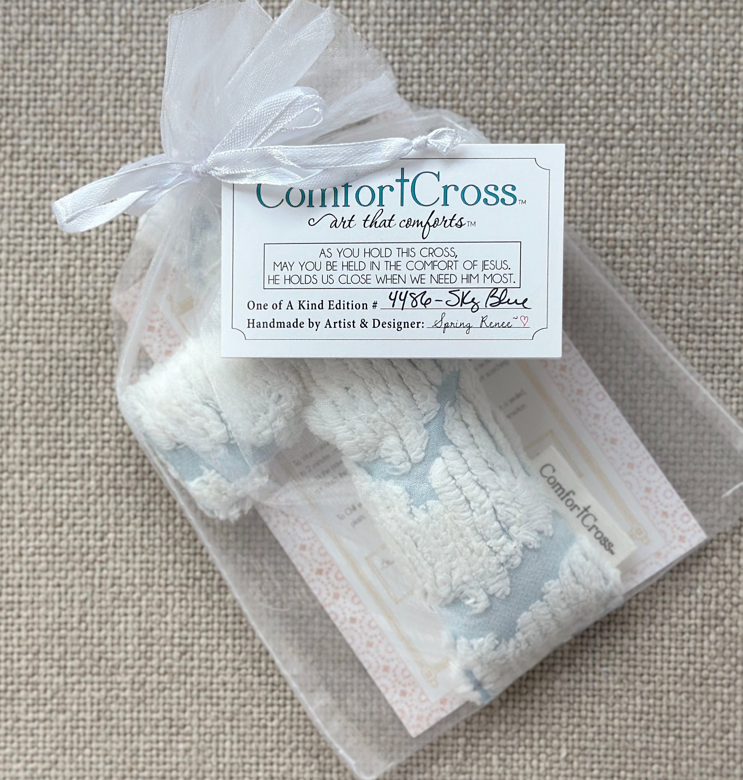 Comfort Cross-Sky Blue (The Serenity Prayer) Lavender Scent