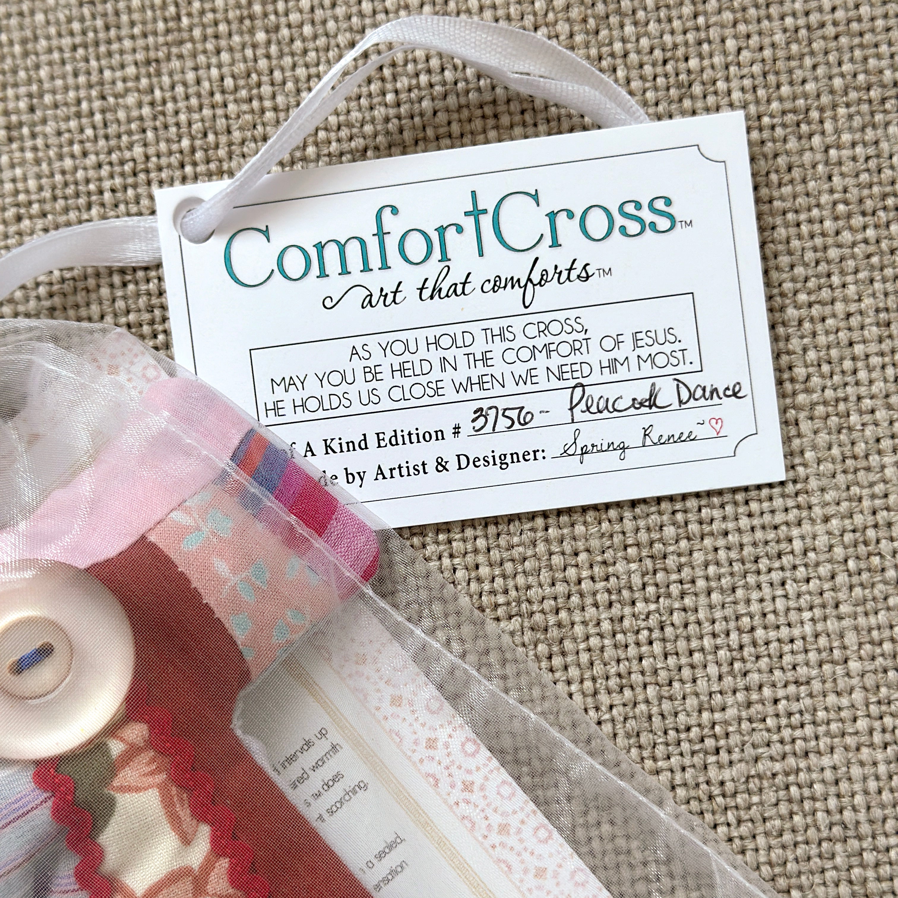 Comfort Cross-Peacock Dance (Psalm 46:10) Lavender Scent