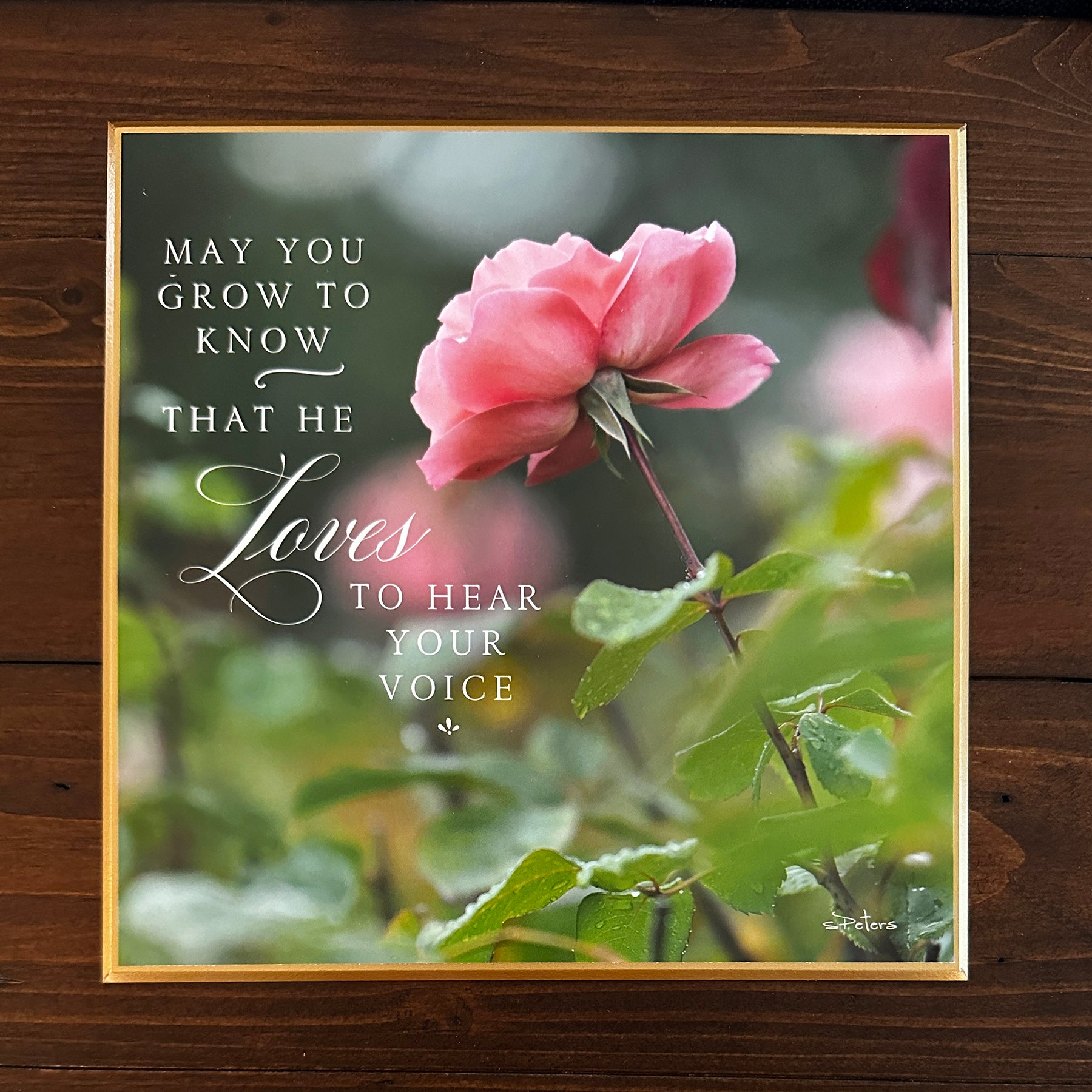 Pink Prayer - 8x8 Beveled Board