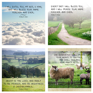 Psalm 145 - A Psalm of Worship and Praise Boxed Mini Print Collection w Holder