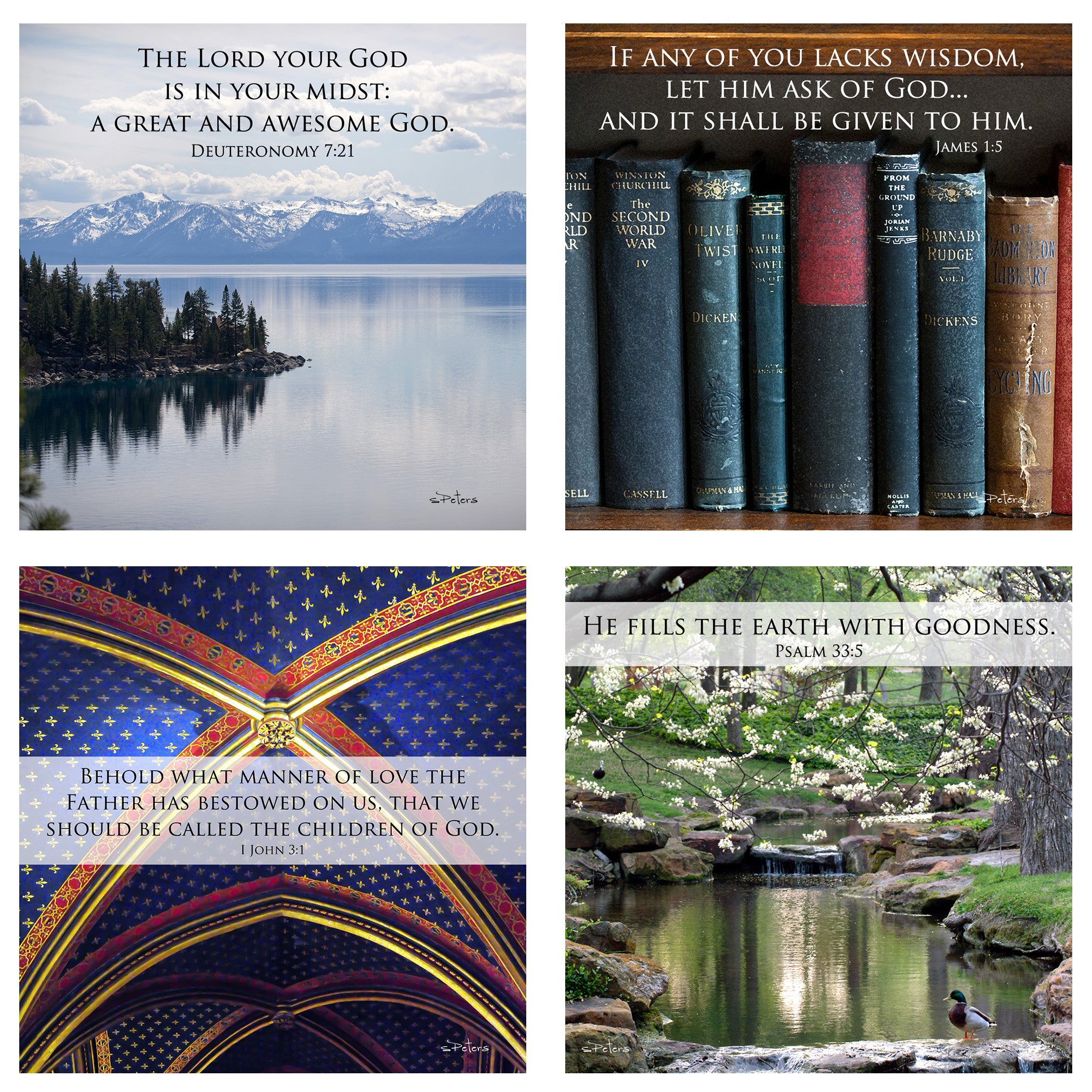 Think on These Things - 31 Days of Wisdom From Scripture Boxed Mini Prints w Holder