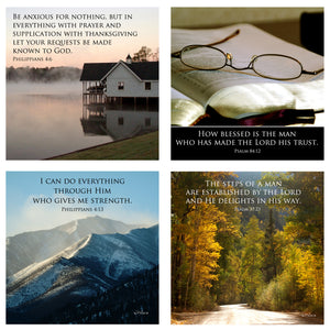 Think on These Things - 31 Days of Wisdom From Scripture Boxed Mini Prints w Holder