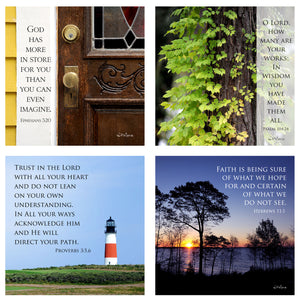 Think on These Things - 31 Days of Wisdom From Scripture Boxed Mini Prints w Holder