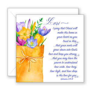 Prayer for You (Ephesians 3:16-18) - Personalized Birthday Card