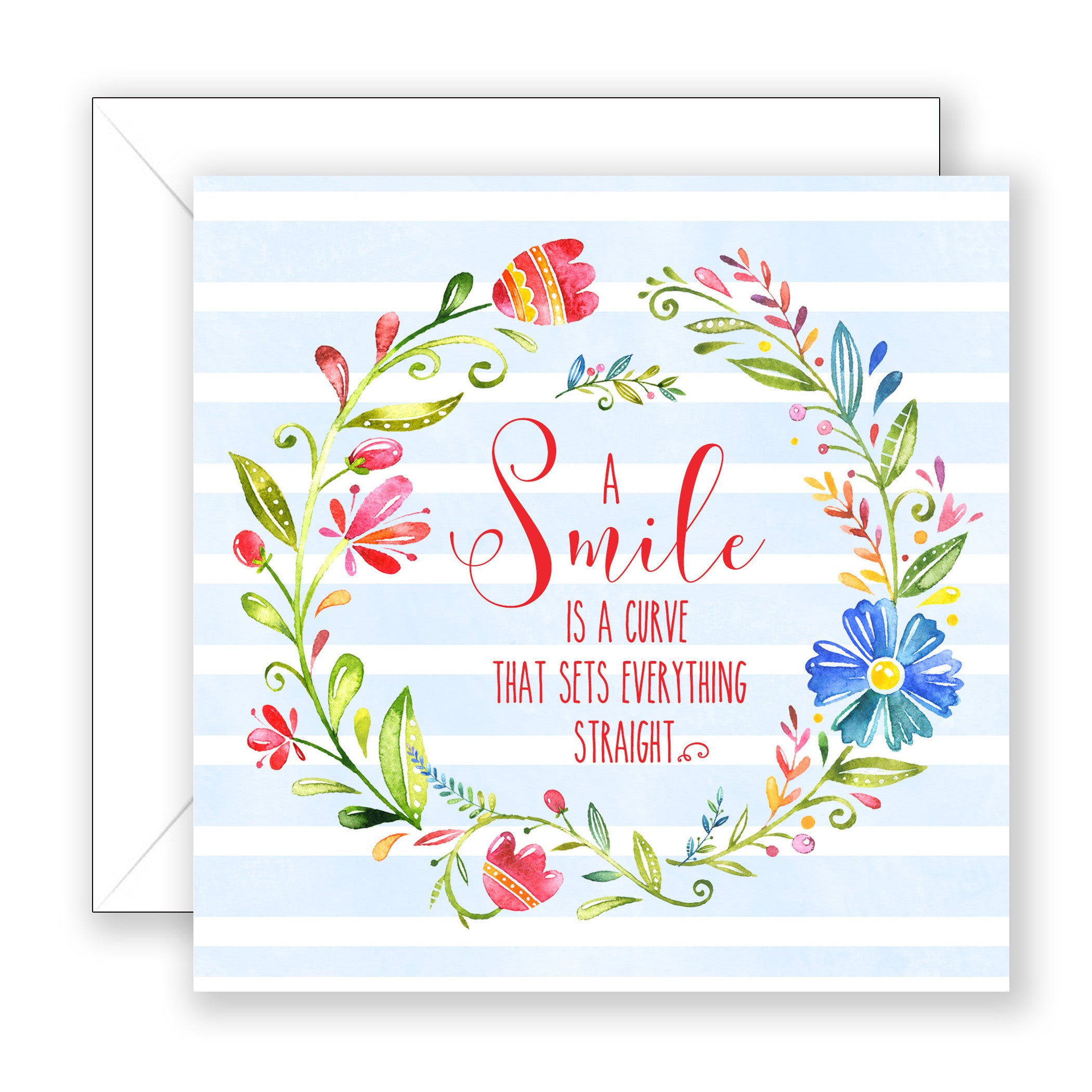 A Smile is a Curve - Encouragement Card