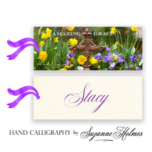 Amazing Grace - Laminated Personalized Bookmark