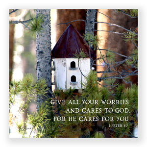 Breckenridge Birdhouse (I Peter 5:7) - Mini Print