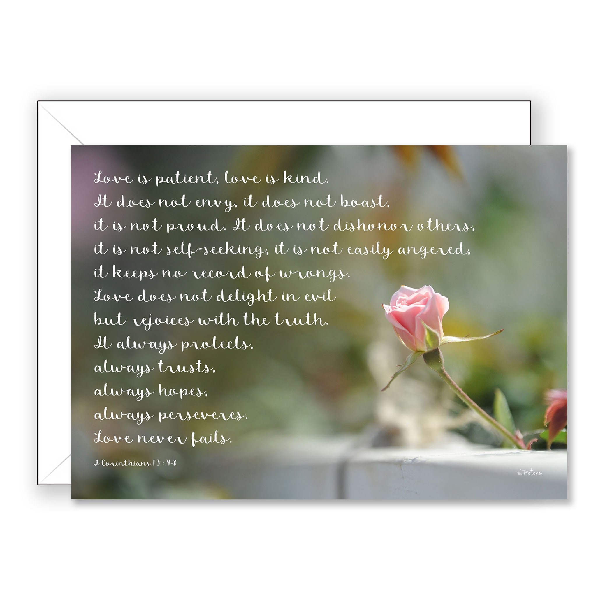 Budding Beauty (I Corinthians 13:4-8) - Valentines Day Card