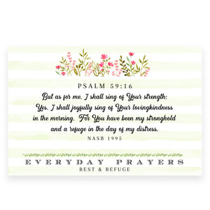 But As For me (Psalm 59:16) - Everyday Prayer Card