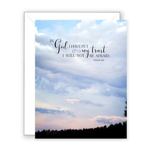 Dusk At Deer Valley (Psalm 56:11) - Encouragement Card (Blank)