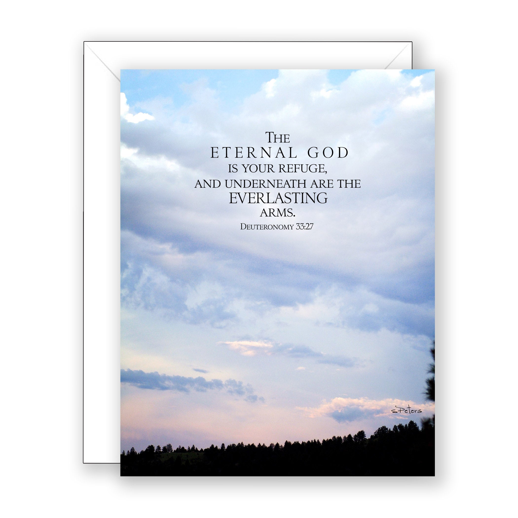 Dusk at Deer Valley (Deuteronomy 33:27) - Encouragement Card (Blank)