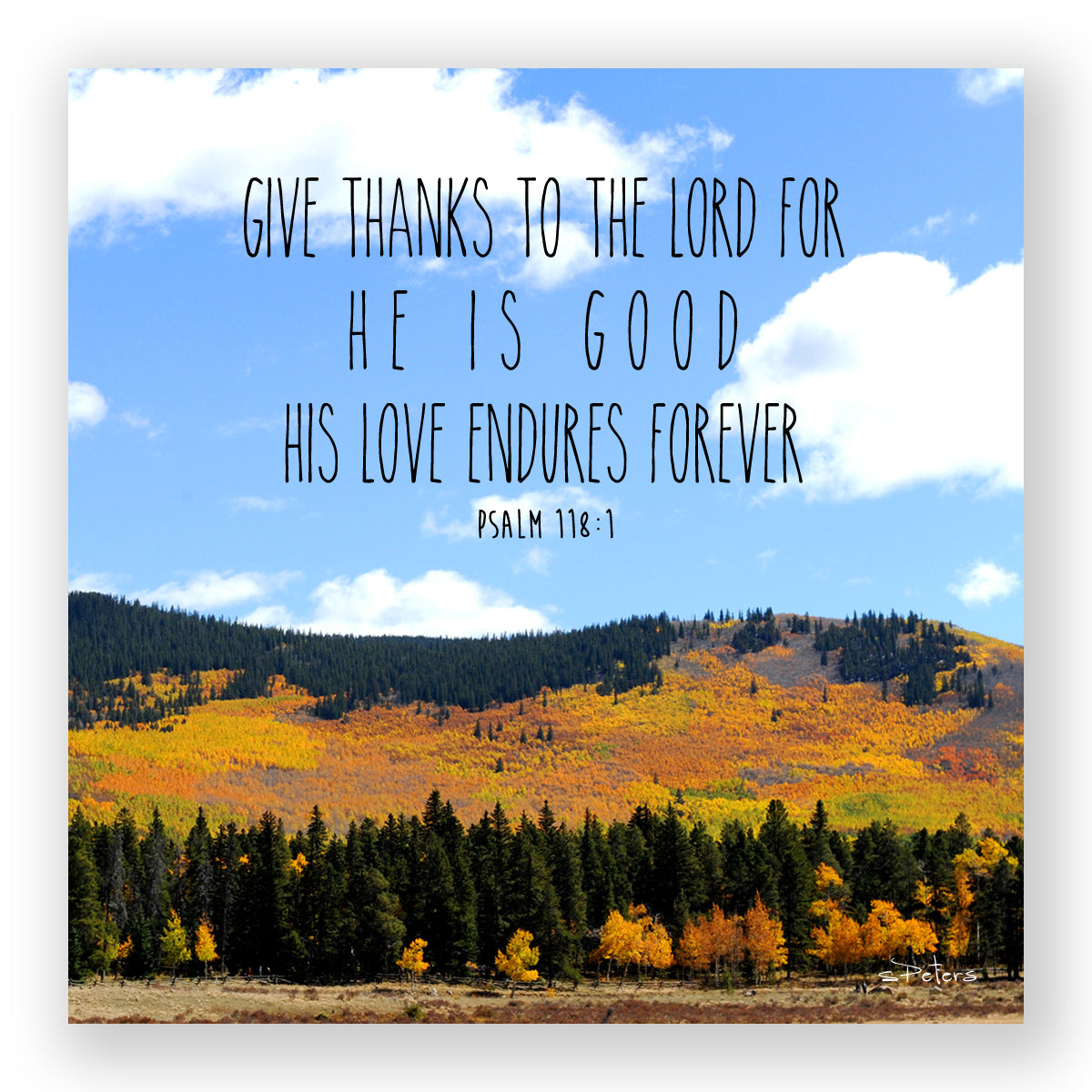 Kenosha Color (Psalm 118:1)- Mini Print