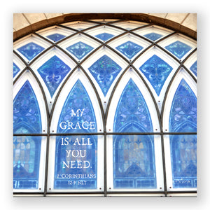 Sky Blue Arches (II Corinthians 12:9) - Mini Print