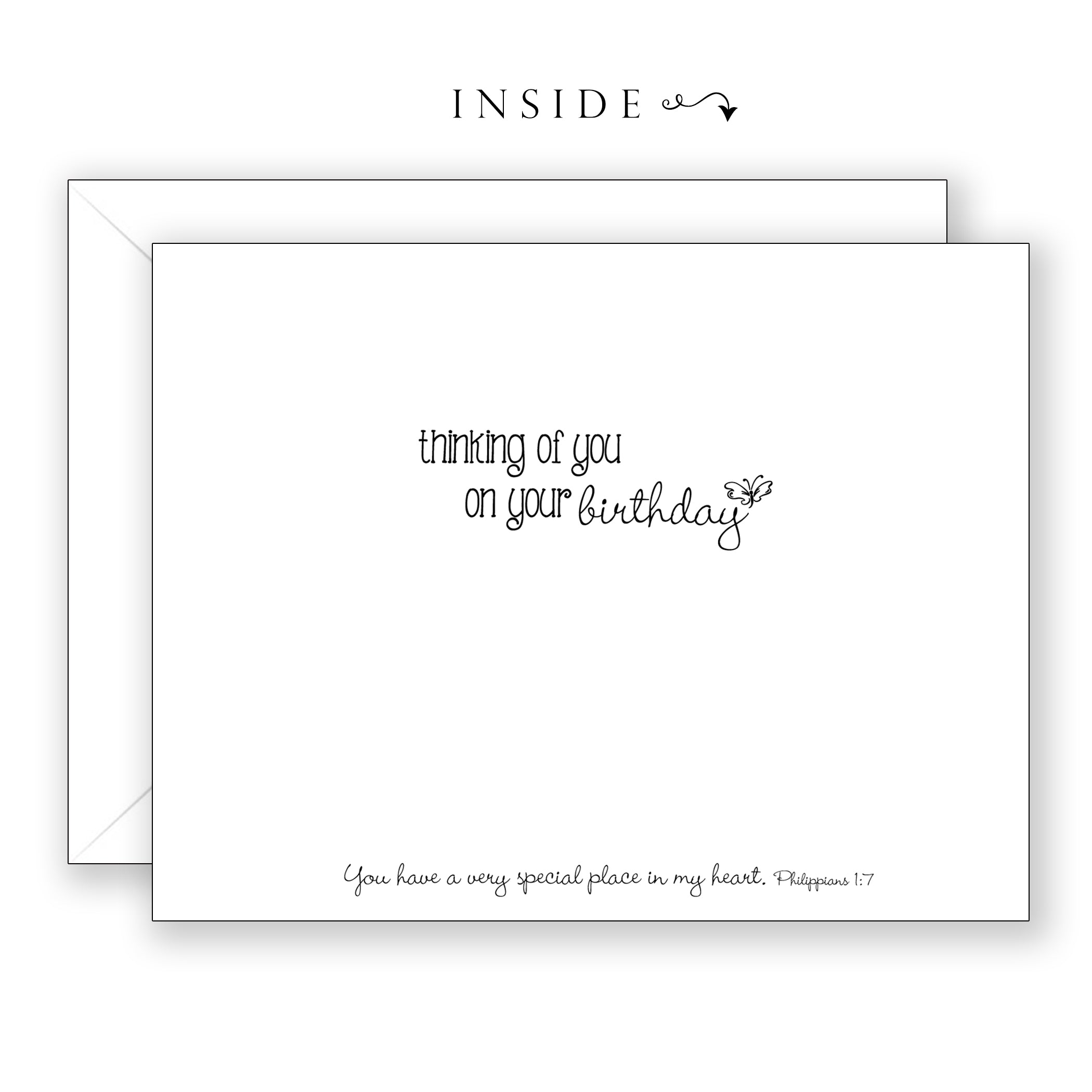 Georgia Butterfly (Philippians 1:7) - Birthday Card