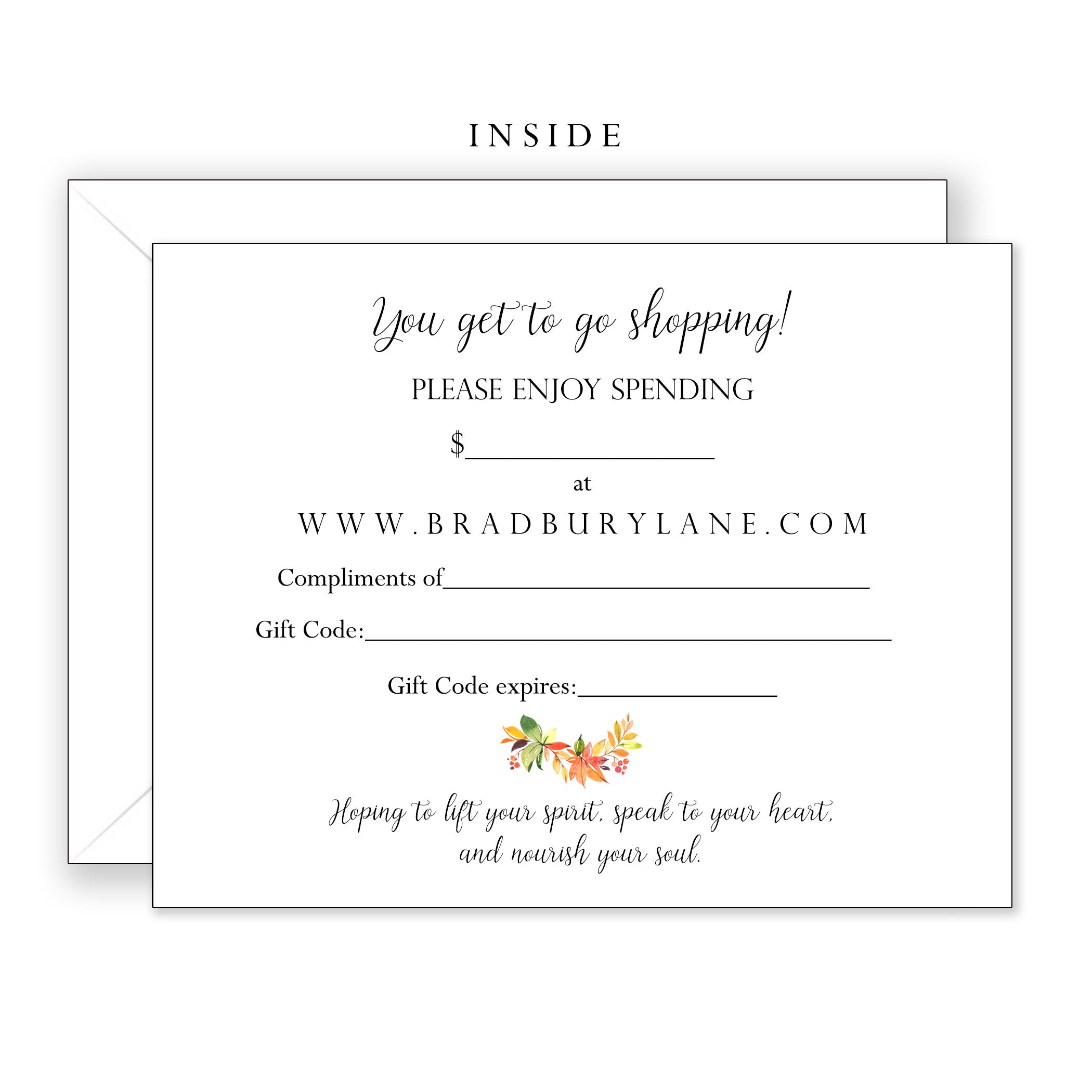 Bradbury Lane Gift Card - Baby Pumpkin Trio