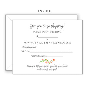 Bradbury Lane Gift Card - Sally's Tiger Tulips