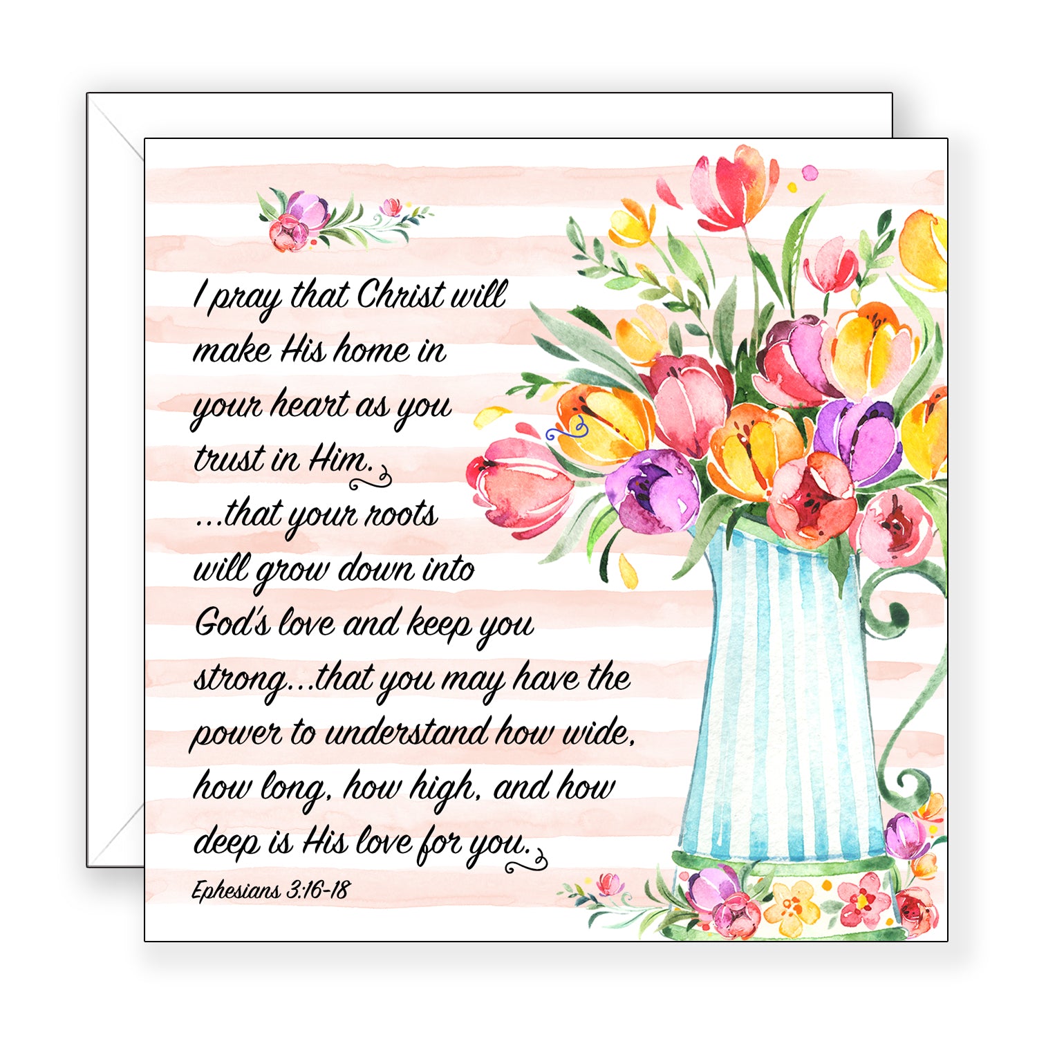 I Pray That Christ (Ephesians 3:16-18) - Encouragement Card