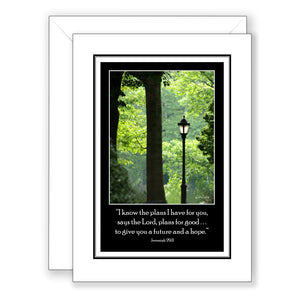 Light in the Park (Jeremiah 29:11) - New Beginnings/Graduation/Retirement Card