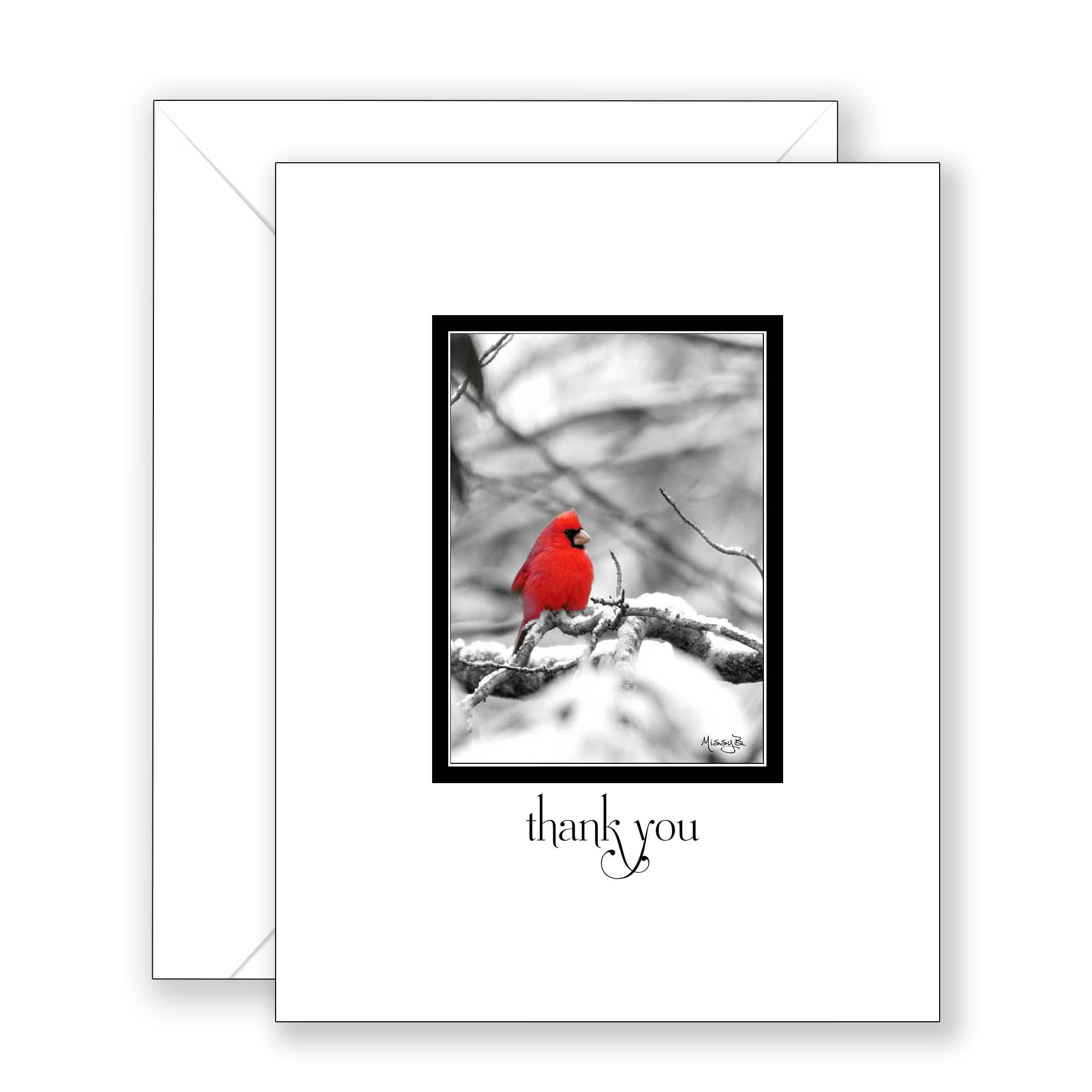 Missy's Red Bird - Thank You Card