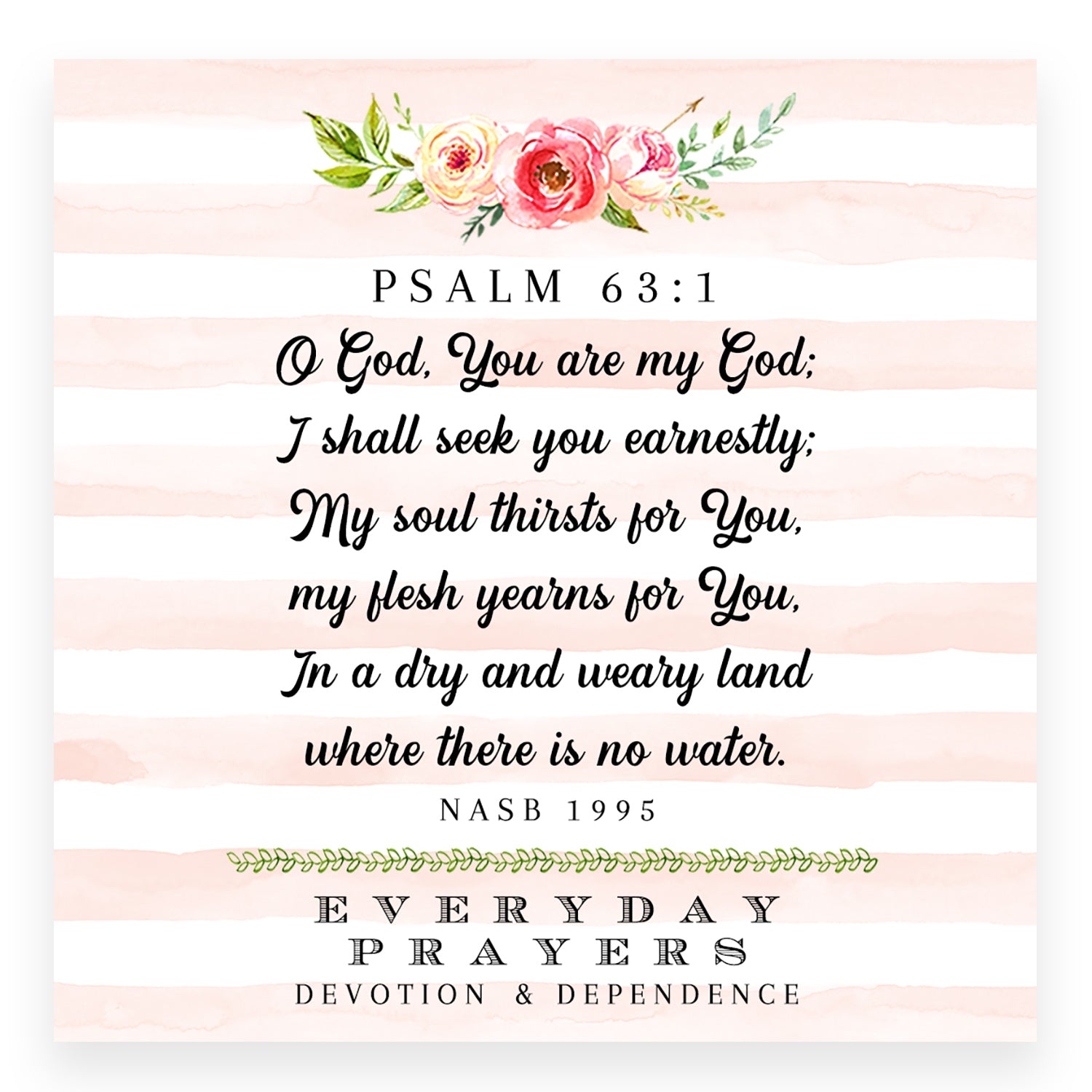 O God, You Are My God (Psalm 63:1) - Mini Print