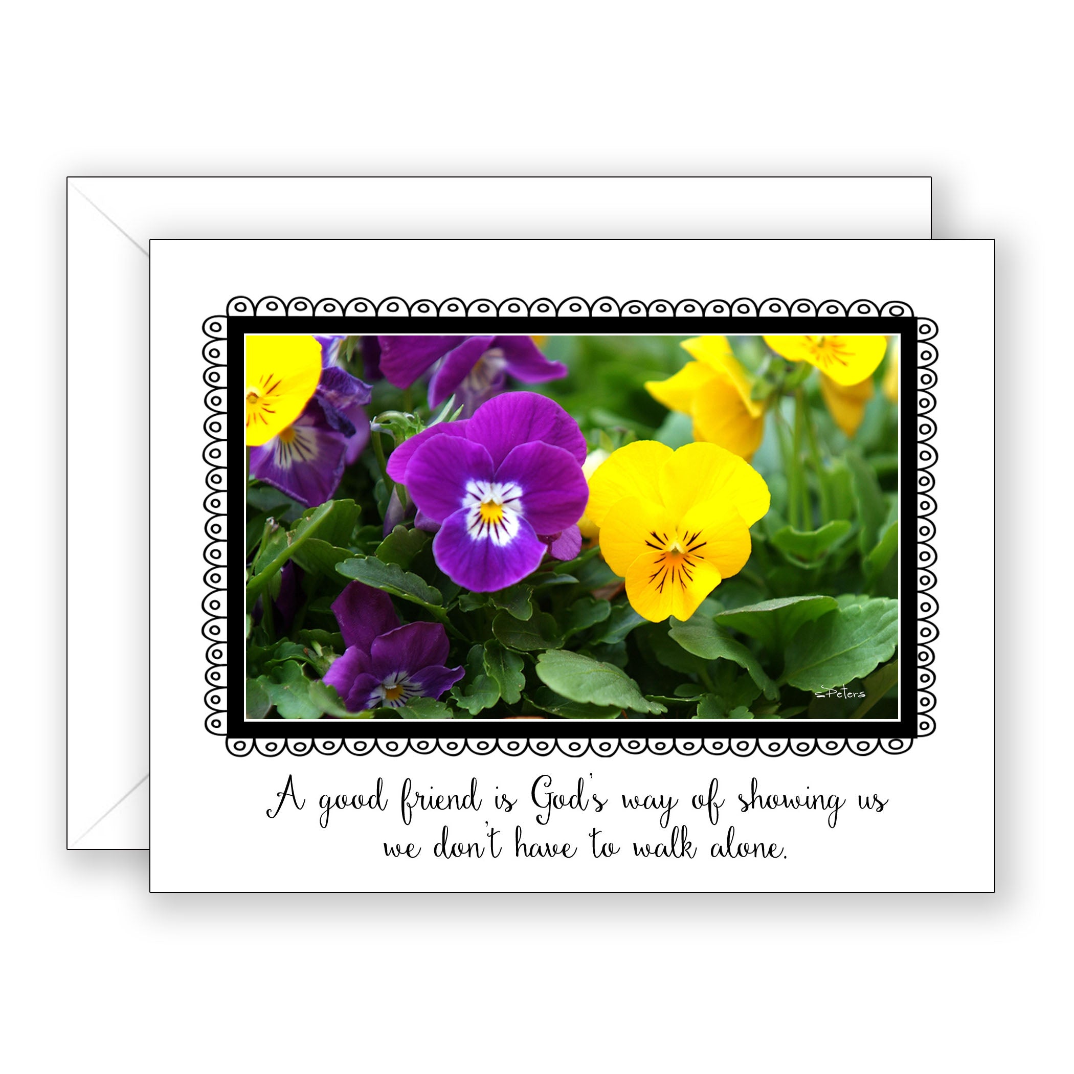 Pair of Pansies - Friendship Card