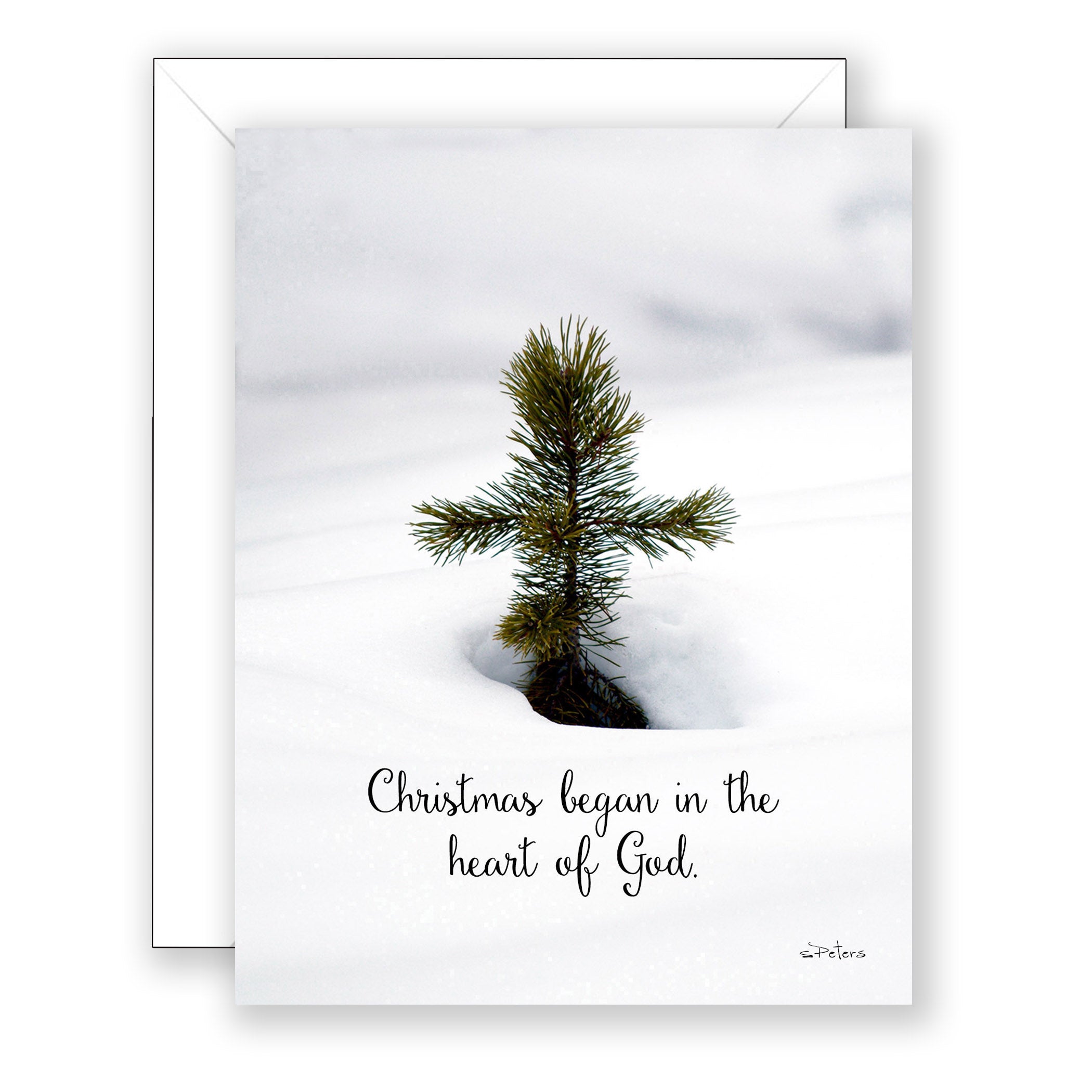 Pine Cross - Christmas Card