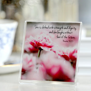 Pink Dignity (Proverbs 31:25) - Framed Mini Print