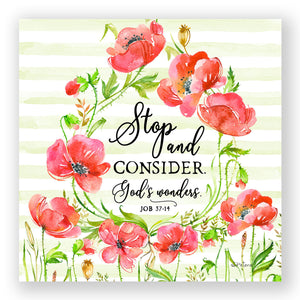 Stop and Consider (Job 37:14) - Mini Print