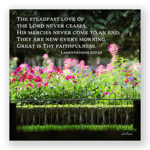 The Gardens of Notre Dame (Lamentations 3:22-23) - Mini Print