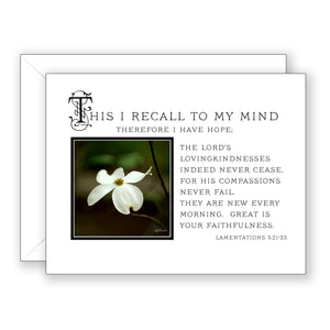 Dogwood (Lamentations 3:21-23) - Thinking of You Card